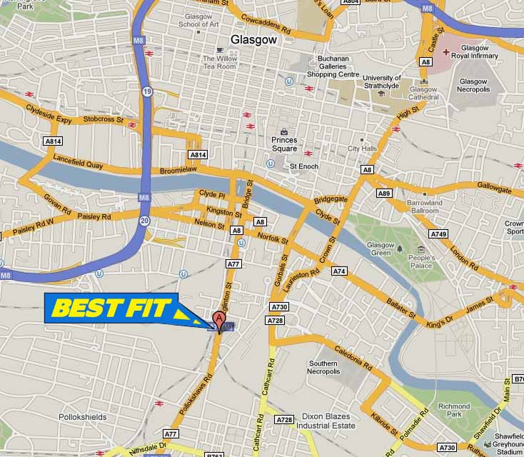 Our MOT and Service Centre  is located just off the M8, a few minutes from the city-centre via the main road on the South side of Glasgow